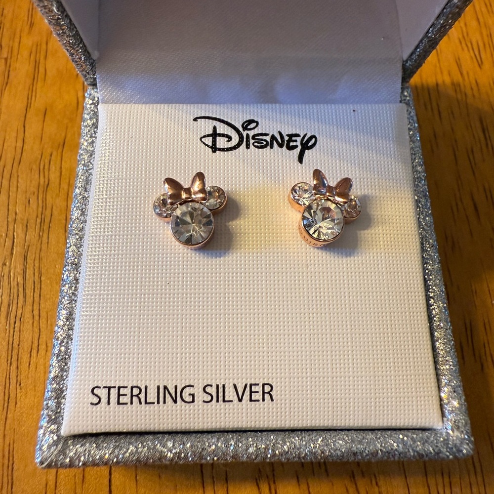 Gold and Silver Minnie Mouse Earrings - NWT